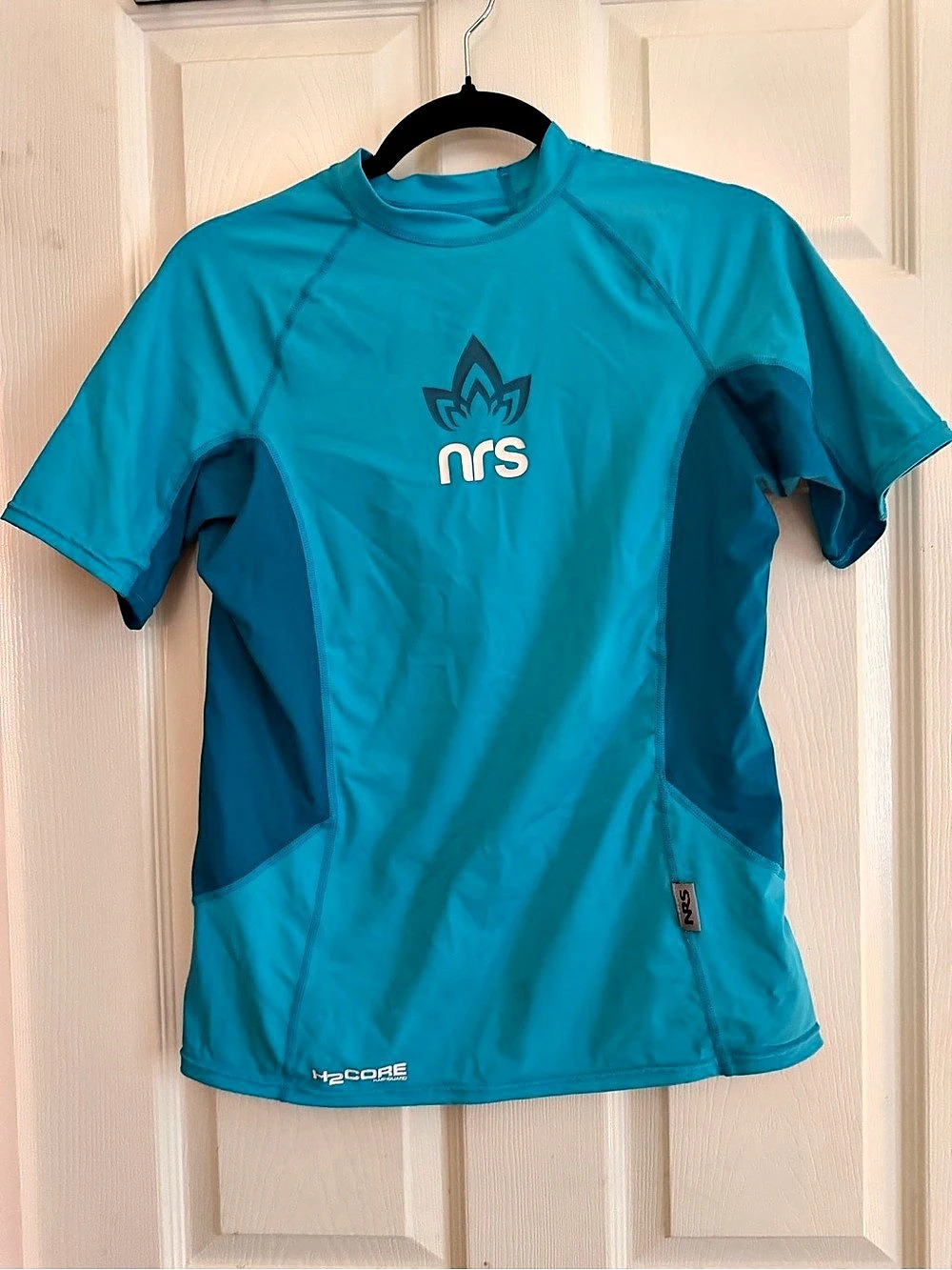 NRS H2CORE Athletic Rash Guard in Blue Large Women’s
